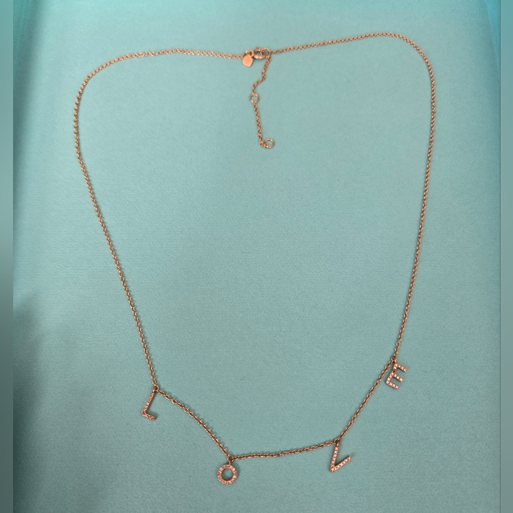 14k Rose Gold LOVE necklace